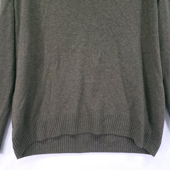 J.Crew Sweater Green XL Merino Wool Blend Speckled Shawl Collar Rugged Men - Picture 14 of 15